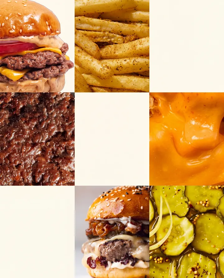 Collage de hamburguesas